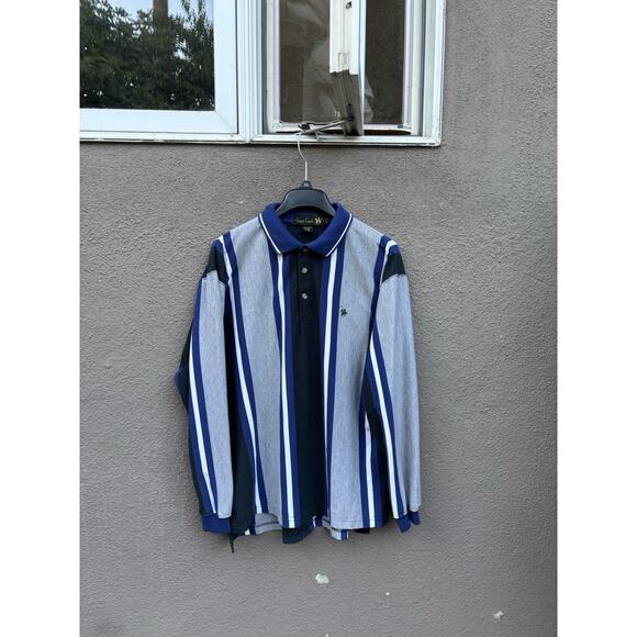 Vintage Kings Court Rugby Shirt Size Large Gray/Blue - Picture 2 of 12